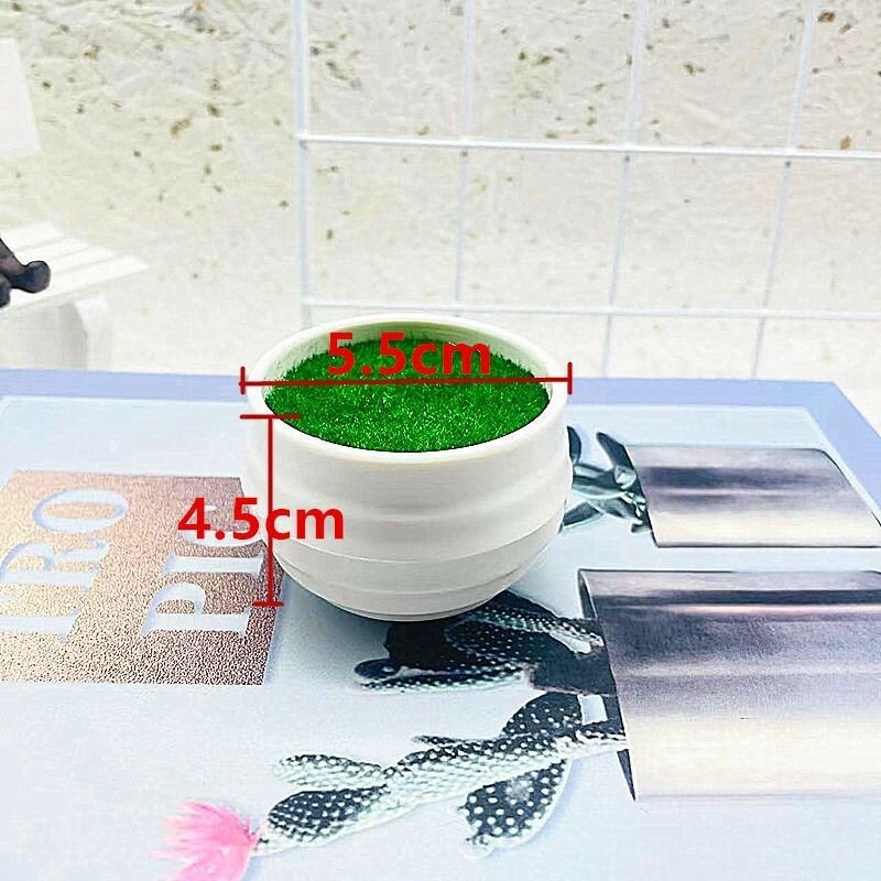 Plastic декоративный горшок для цветов с украшением для подарочных идей и мини-растений полосатый пенопласт 5.5 см