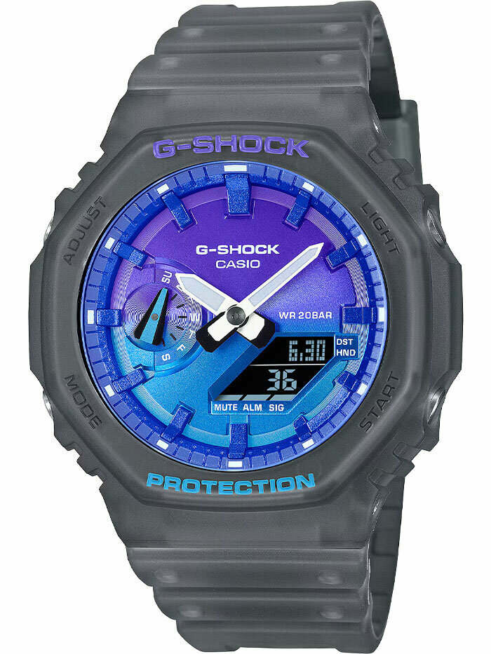 Наручные часы CASIO G-Shock, черный, фиолетовый, синий — фото 1