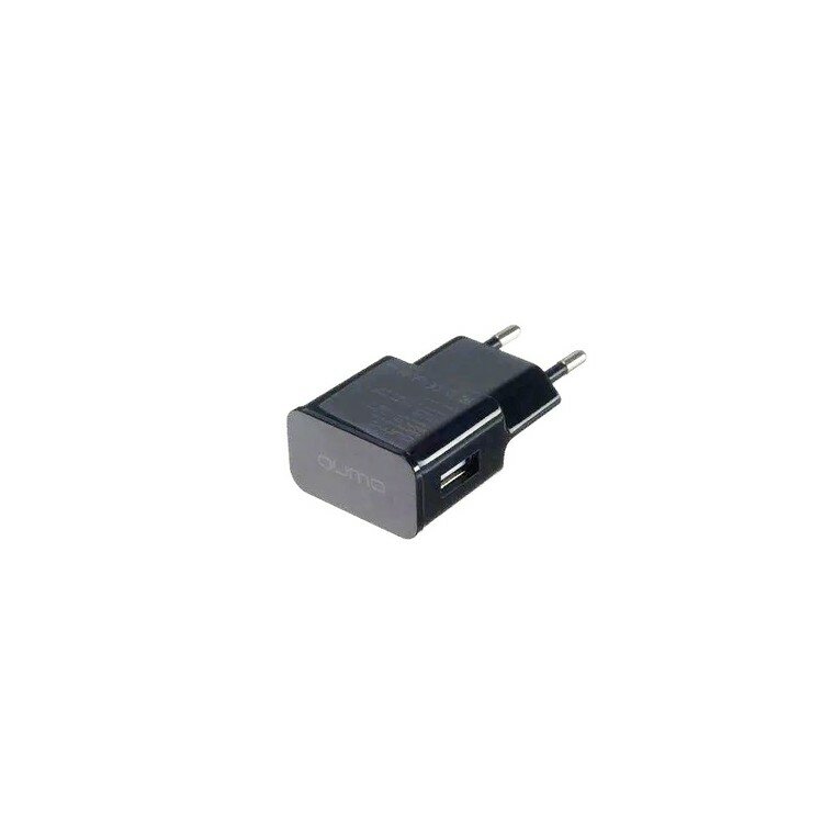 Зарядное устройство сетевое Qumo Energy (Charger 001) 1 USB 1A черный 30503