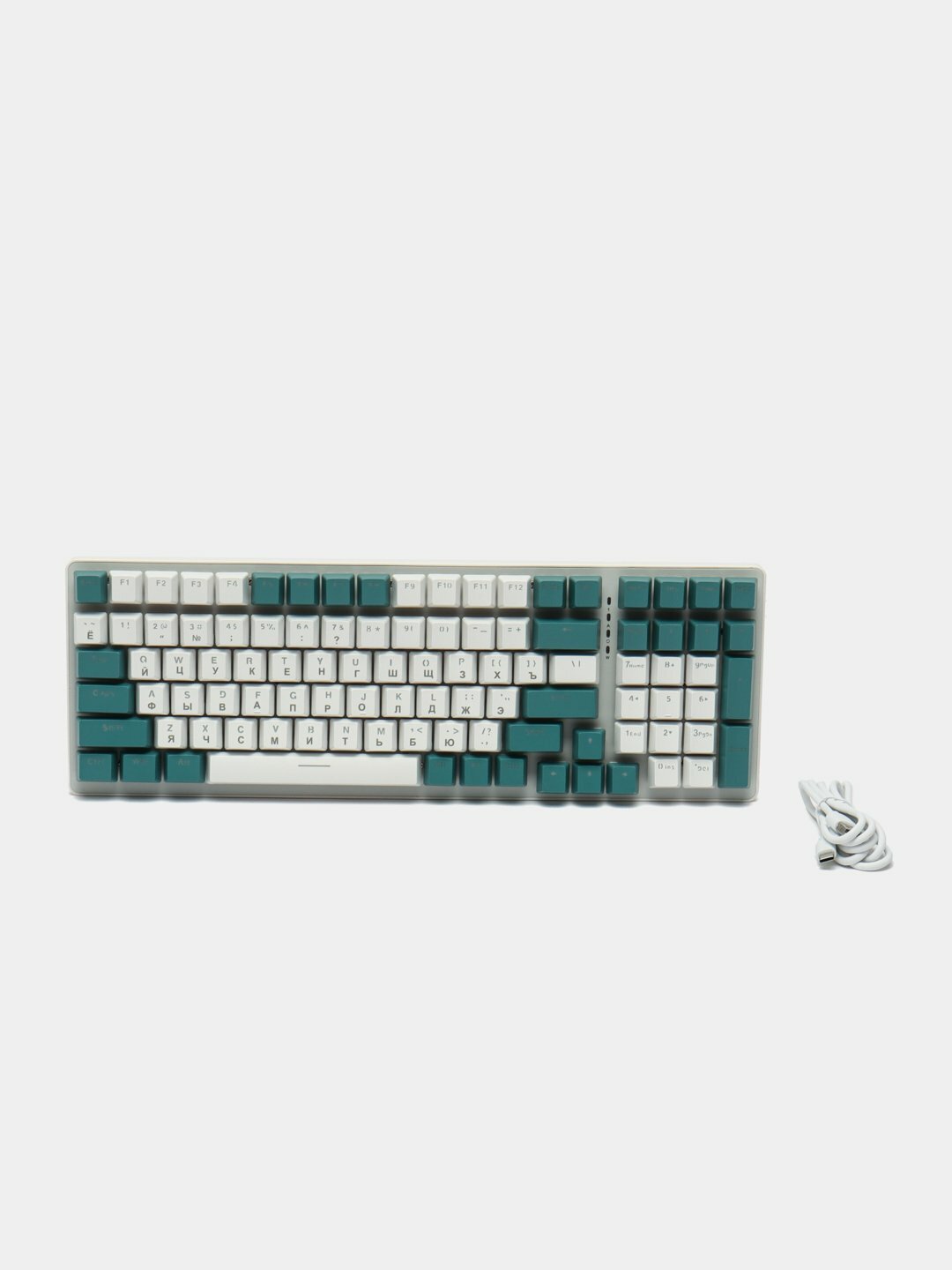 Механическая игровая клавиатура с RGB подсветкой, проводная, USB Type-C, русская/латинская раскладка