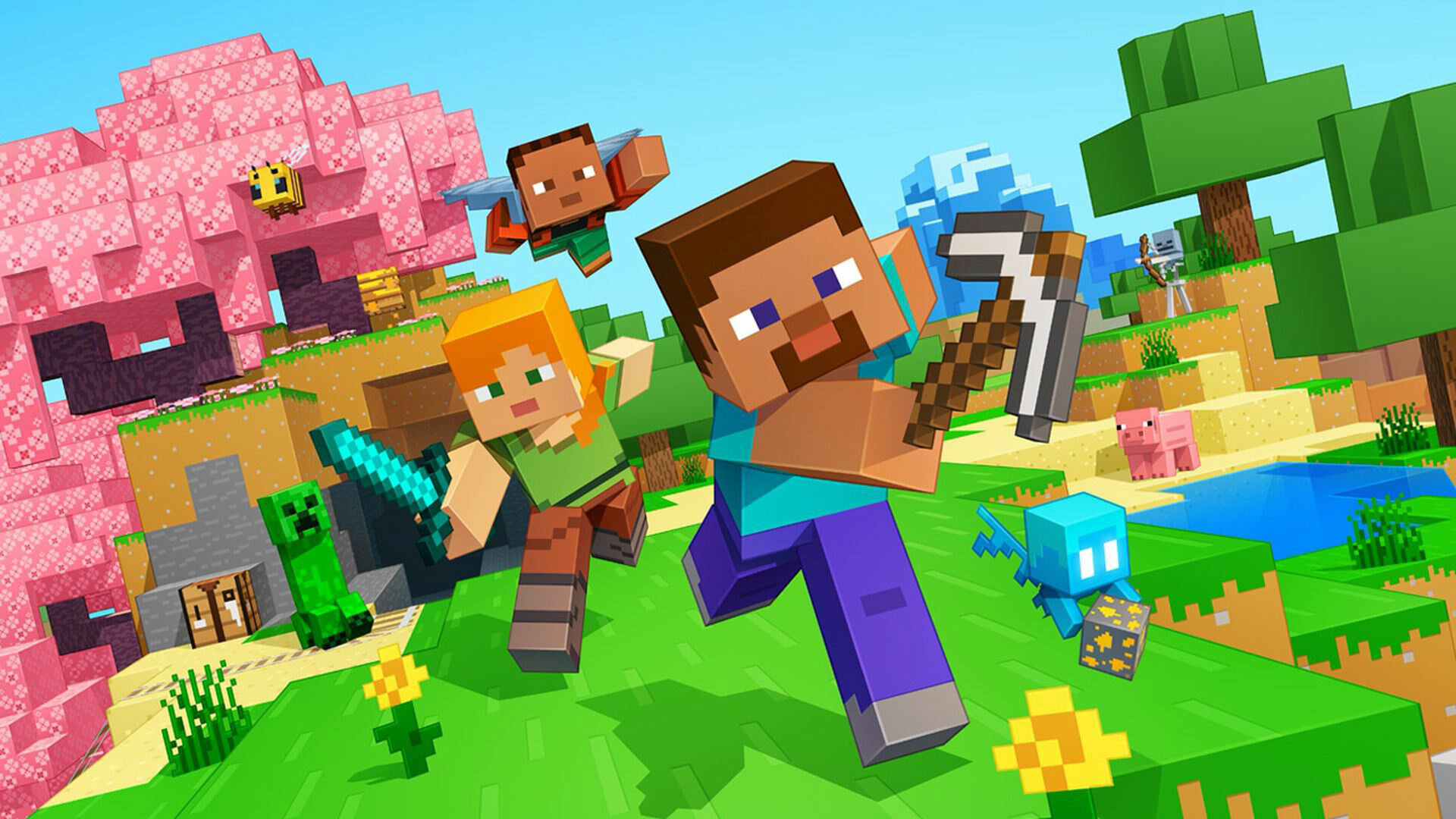 Игра "Minecraft" для PlayStation 5, стратегия, спорт, до 3 игроков, дис