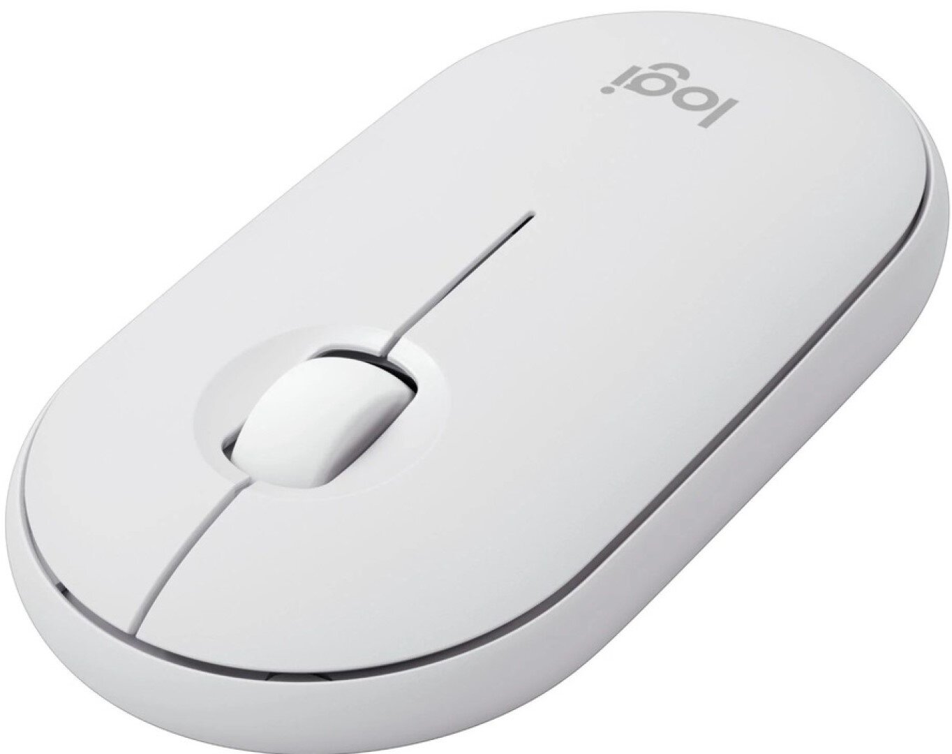 Мышка LOGITECH Pebble Mouse 2 M350s - TONAL WHITE - BT - EMEA-808 - DONGLELESS, беспроводная для ноутбука и пк