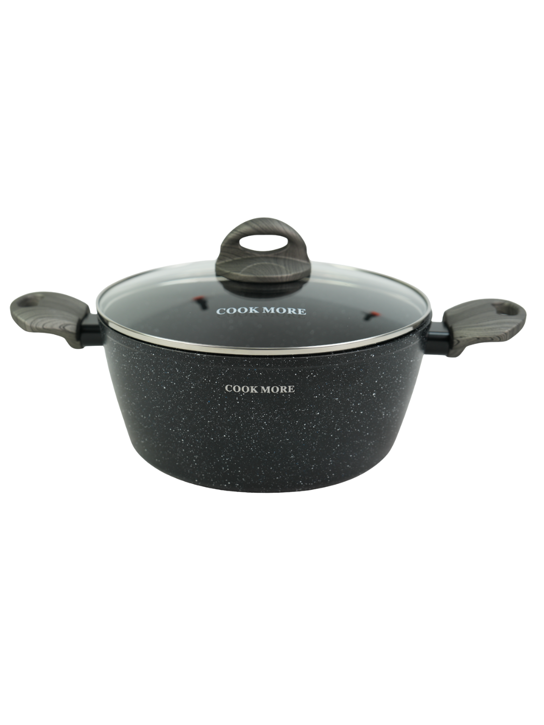 Кастрюля Cook More, нержавеющая сталь, стеклянная крышка, 6.4 л, для всех типов плит.