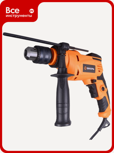 Изображение товара Ударная дрель Вихрь ДУ-25А-850 72/8/10 с ударным механизмом, щеточным двигателем и патроном для сверления материалов