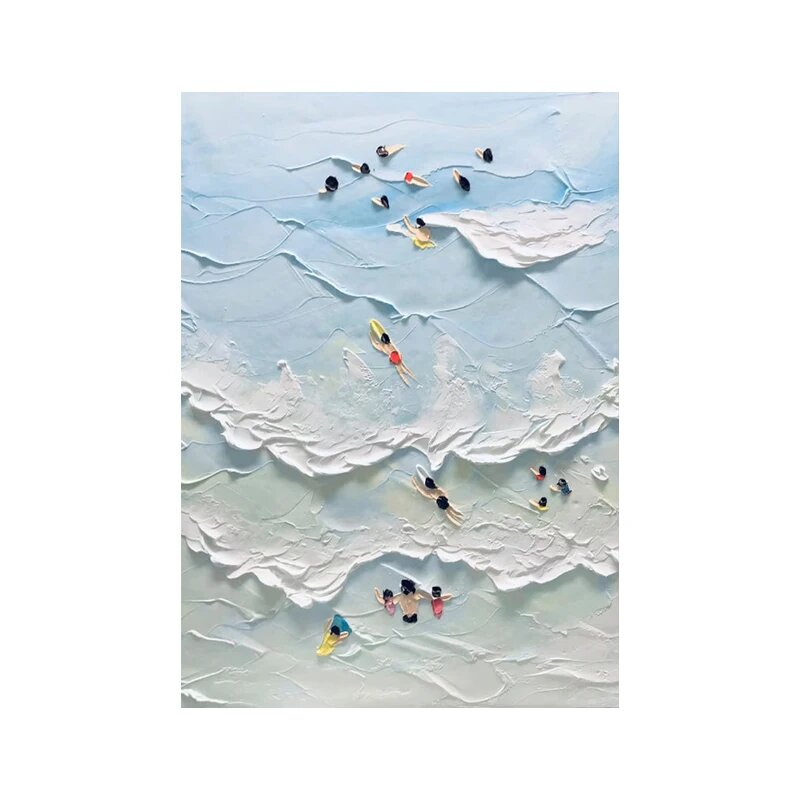 Абстрактная картина маслом ZYGALLOP для дома, 80x120cm No Frame, Белый