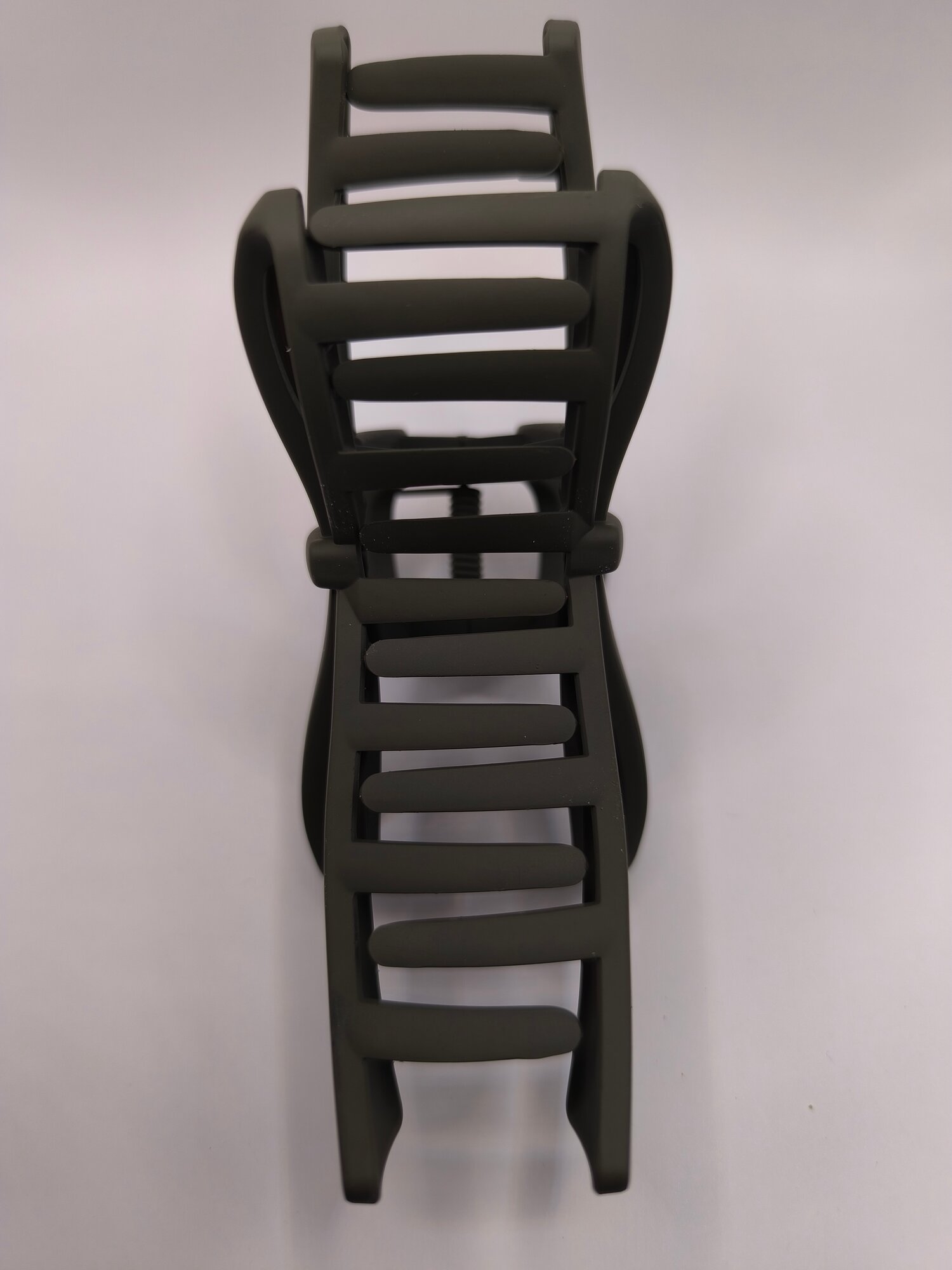 Заколка "Краб", для волос, женская, пластик, длина 15 см, хаки — фото 1