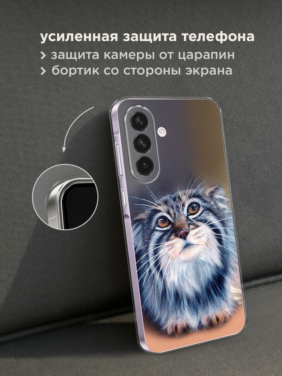 Чехол на Samsung Galaxy A56 5G / Самсунг Галакси А56 5G с принтом "Кот манул 2" — фото 1