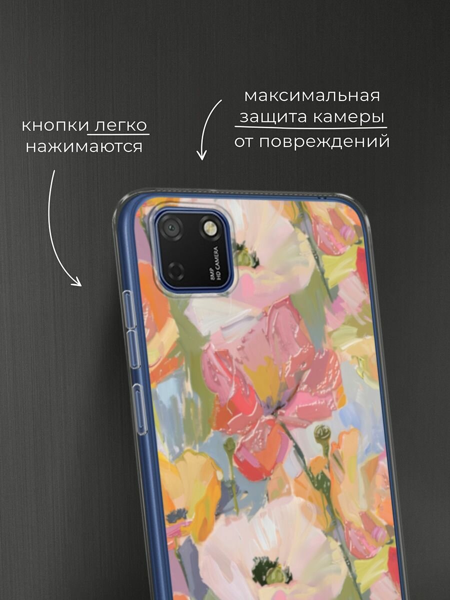 Чехол на Honor 9S/Huawei Y5p / Хонор 9S/Хуавей Y5p с принтом "Акварельные анемоны" — фото 1
