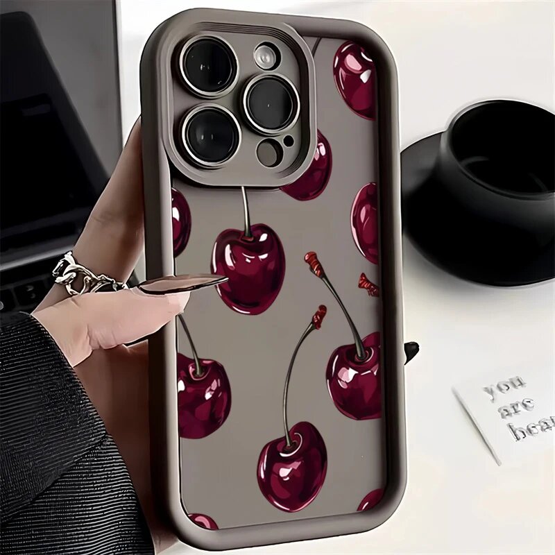 Чехол на Redmi Note 13 Pro+ 5G, вишня, бордовый, цвет 3
