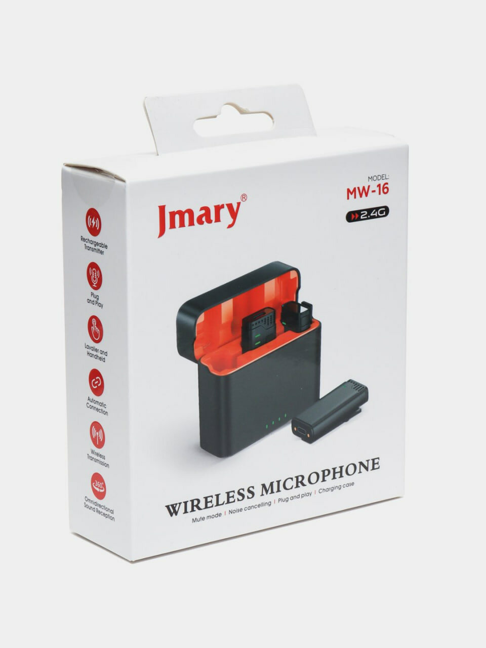 Беспроводной петличный микрофон Jmary MW-16 black универсальное решение для записи высококачественного звука с мобильных