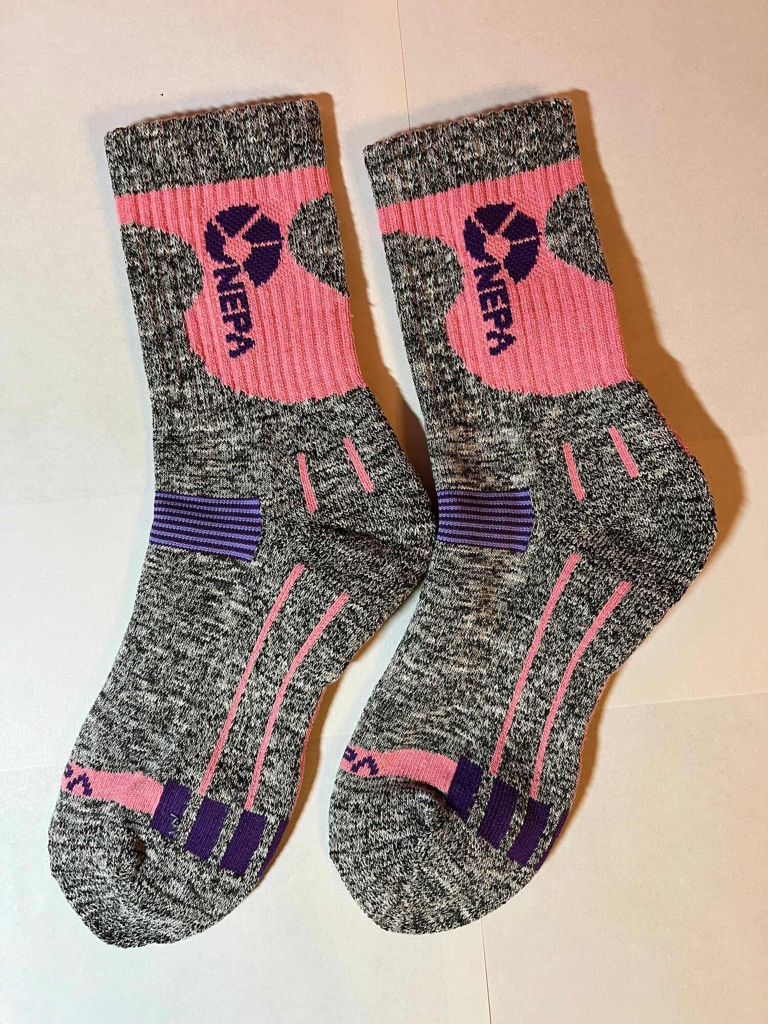 Носки NEPA, размер 24, серый, фиолетовый, розовый, голубой — фото 1