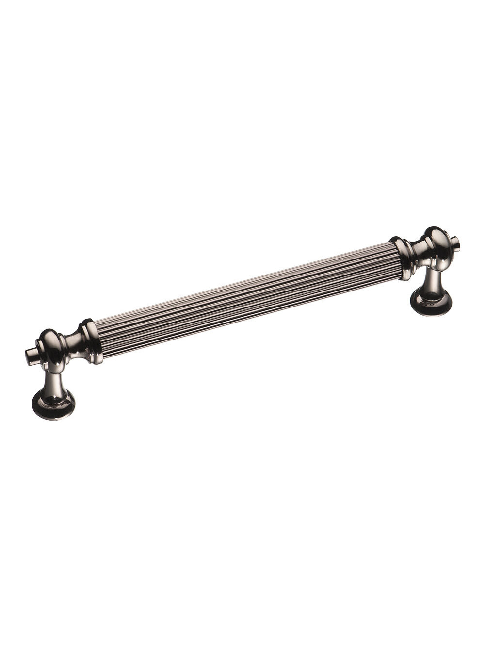 Ручка мебельная рейлинг Graphite глянцевый графит 128 мм Турция