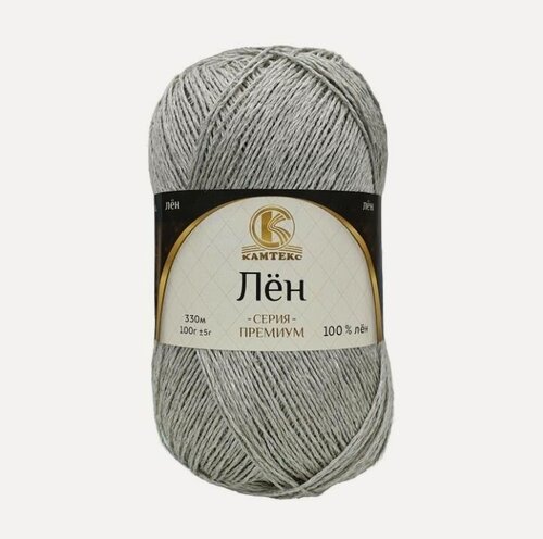 Изображение товара Пряжа Камтекс Лён 141 (3 мотка по 100г/330м) натуральный лен