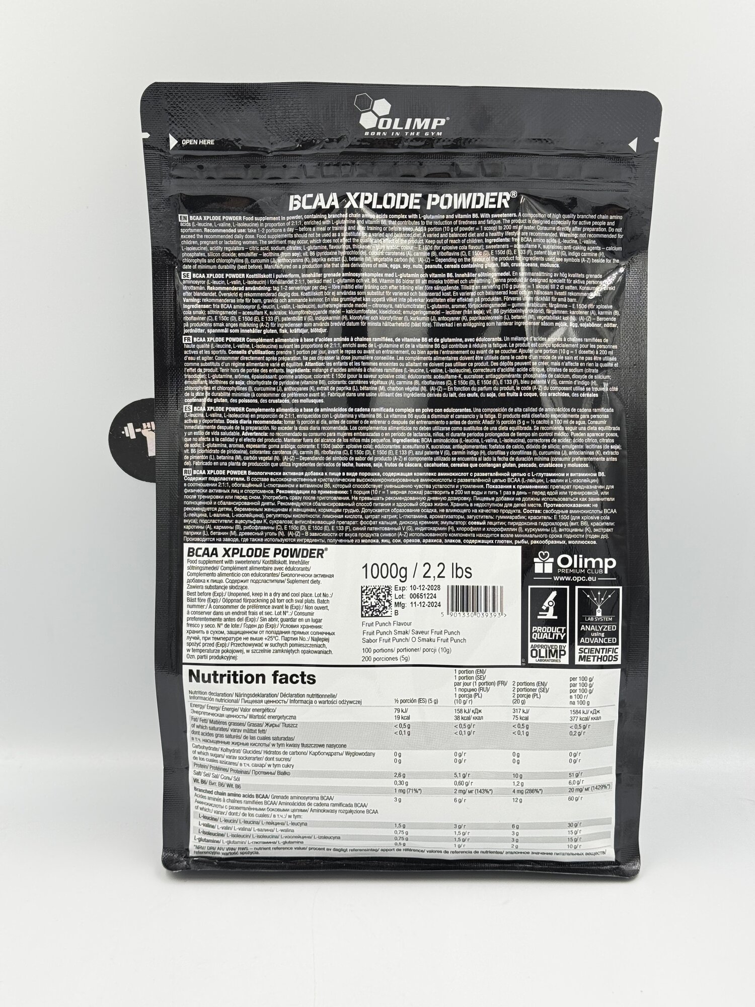 Olimp BCAA Xplode powder fruit punch flaverd 1000 g , Олимп Бсаа — фото 1