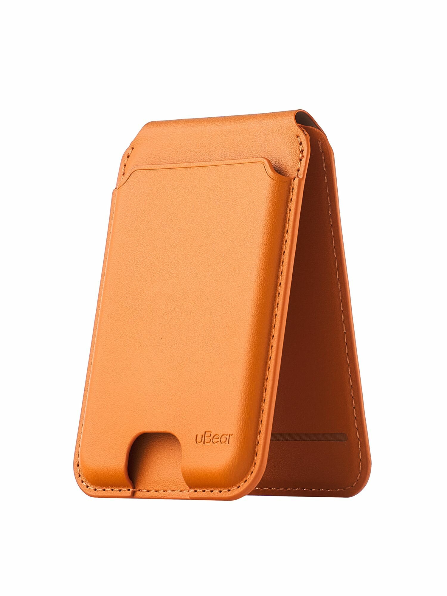 Картхолдер магнитный для пластиковых карт uBear Fold ультратонкий, цвет: оранжевый — фото 1