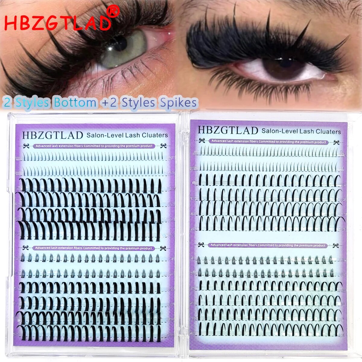HBZGTLAD ресницы D-изгиб, QA79, 9-18 мм