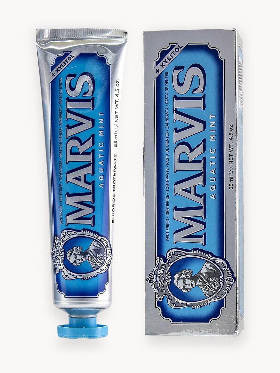 Зубная паста MARVIS AQUATIC MINT Морская мята, отбеливающая, 85 мл