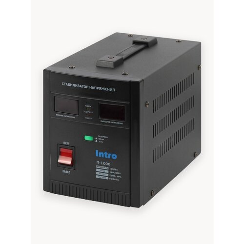 Стабилизатор напряжения 220в Intro П-10000 однофазный релейный переносной напольный для газового котла 10000ВА 140-260В 3527₽