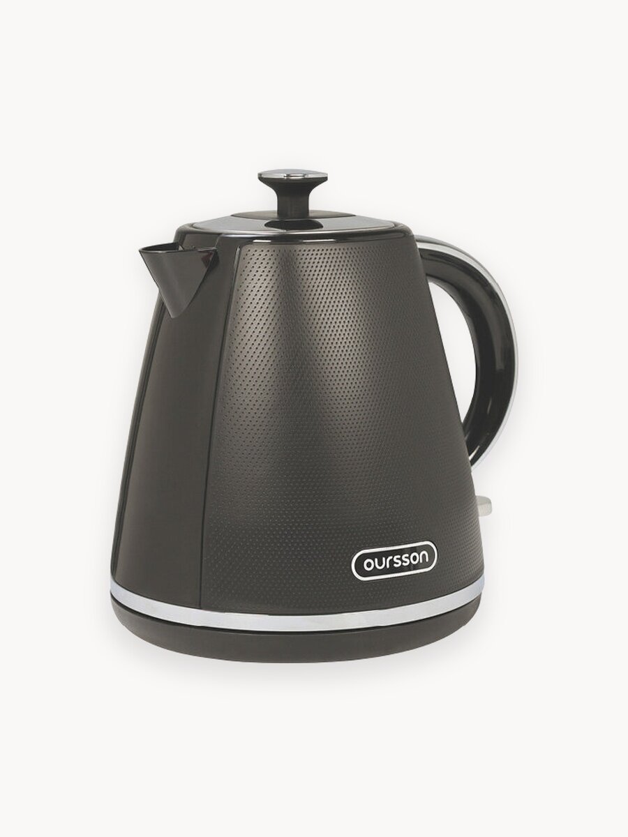 Электрический чайник Oursson KE1718P, пластик, нержавеющая сталь, серый