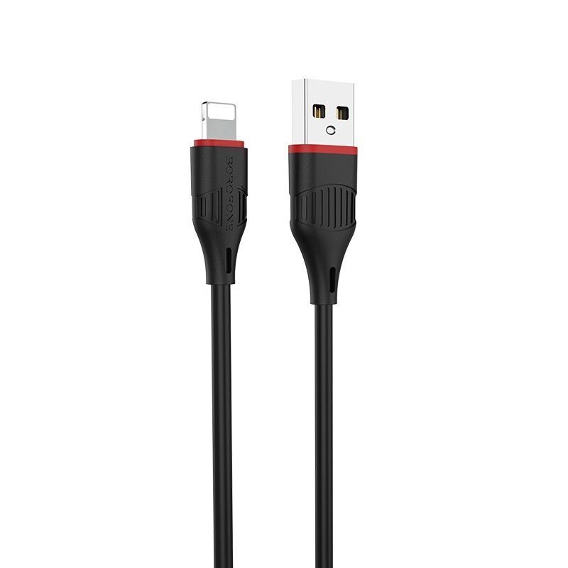 Кабель BOROFONE BX17 Enjoy, USB - Lightning, 1 м, черный