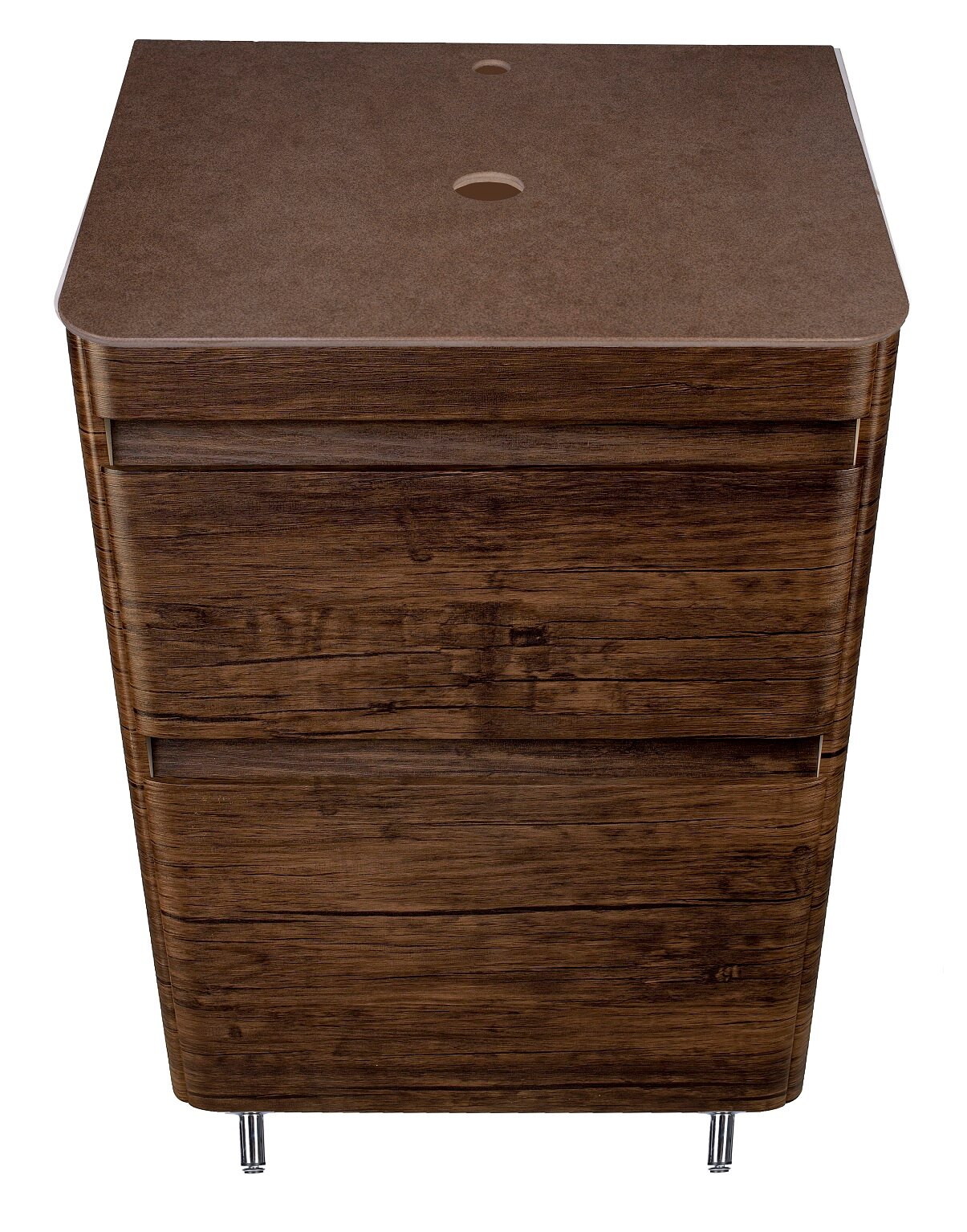 фото Style Line Тумба со столешницей из керамогранита Атлантика 60 Люкс напольная, старое дерево Style Line