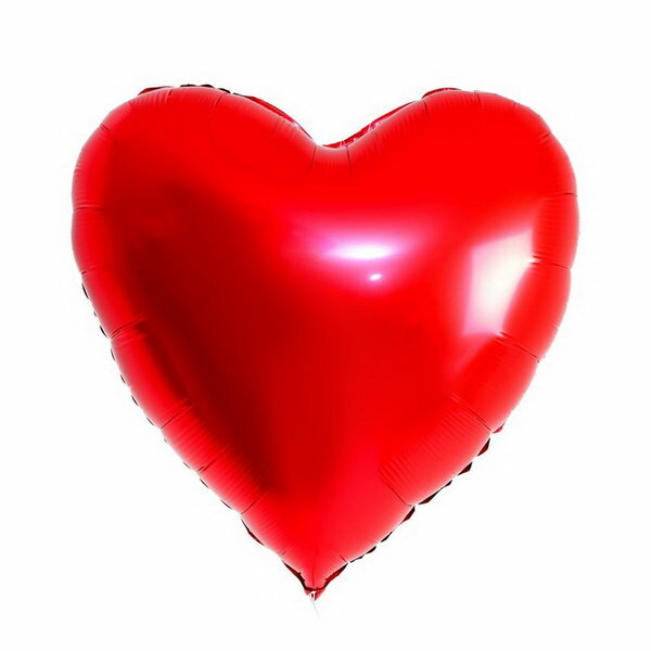 Шар фольгированный 32"Сердце", цвет красный