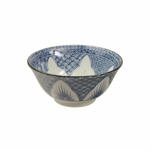 Чаша Mixed 15,5 см, цвет голубой + белый, фарфор, Tokyo Design, Япония, TD8968