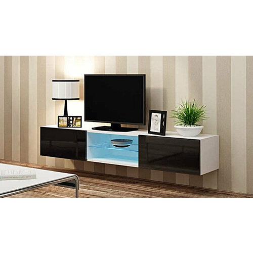 ТВ-тумба Виго со стеклянной полкой МДФ