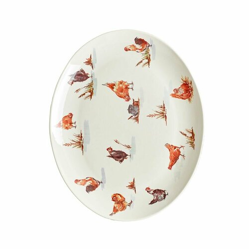 Сервировочное блюдо 37 см Country Farmyard Grace by Tudor белое