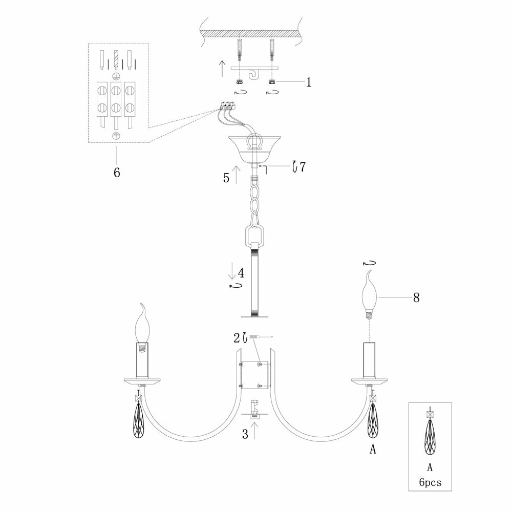 Люстра Freya FORTE FR1006PL-06G - фото №8