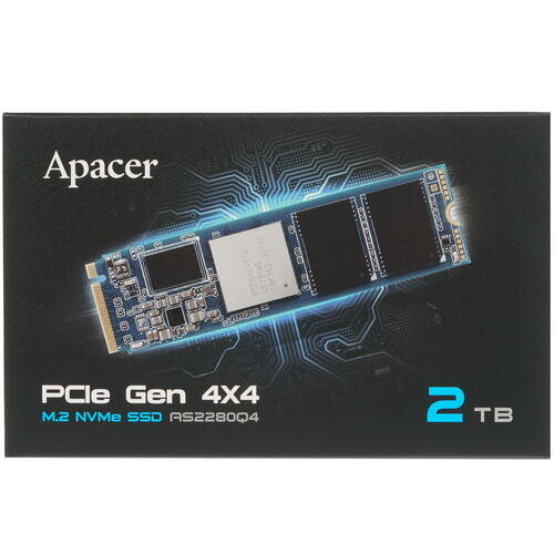Накопитель SSD M.2 2280 Apacer AS2280Q4 2TB PCIe Gen4x4 with NVMe 3D TLC 5000/4400MHz IOPS 750K MTBF 1.5M 1.8DWPD RTL - фото №11