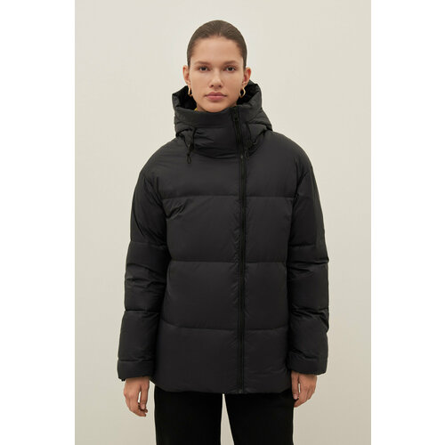 Куртка FINN FLARE, размер XL, черный пуховик marc o polo удлиненный силуэт прямой несъемный капюшон карманы подкладка внутренний карман стеганый размер 34 черный