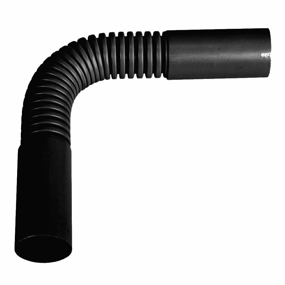 Поворот-угол отвод гибкий гофрированный труба-труба 32 мм черный