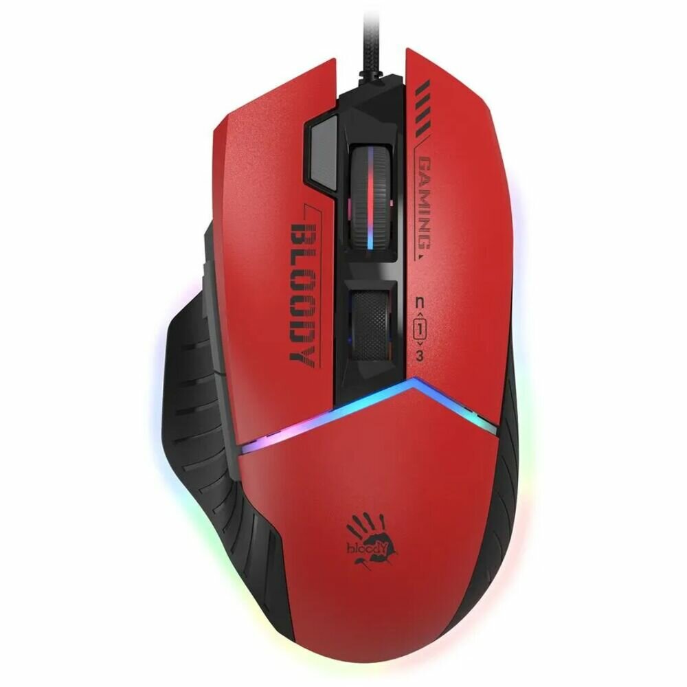 Мышь A4Tech Bloody W95 Max Sports, красный/черный (w95 max sports red) - фото №1