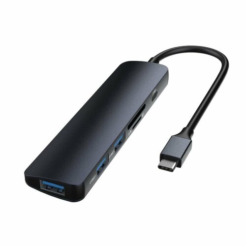 Универсальный адаптер Devia Leopard UCB-C to USB 3.0x3+PD+Cardreader 5in1 Hub (Цвет: Gray)