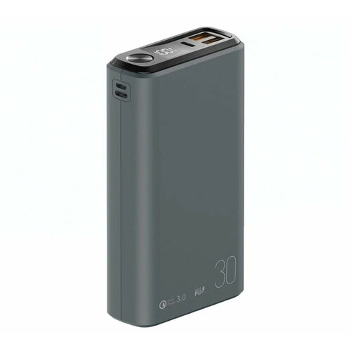 Внешний аккумулятор Olmio QS-30, 30000mAh, space-gray