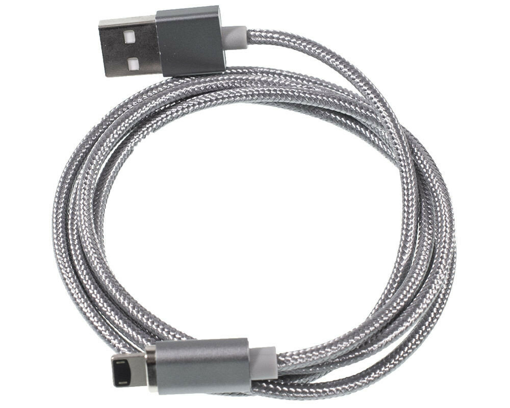 Кабель Lightning - USB-A 2.0 / 1m / 2A / HOCO U40A (магнитный) серебристый