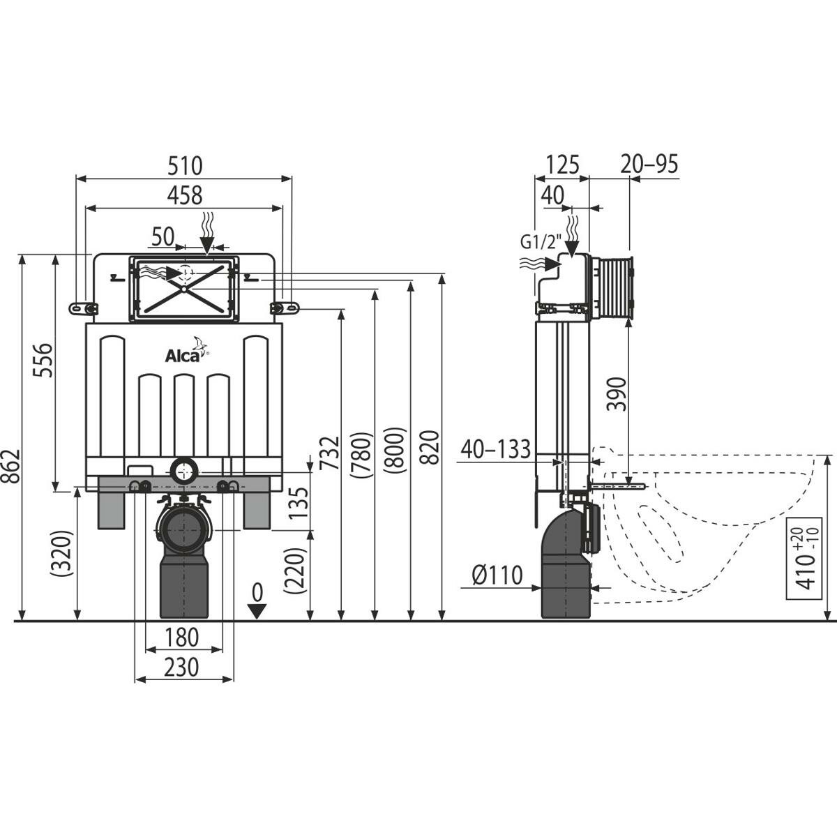 Смывной бачок Alcaplast - фото №15