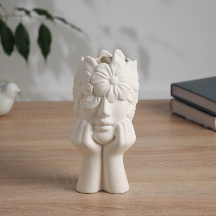 Ваза «Сладкие грёзы» 19×8 см керамика белая