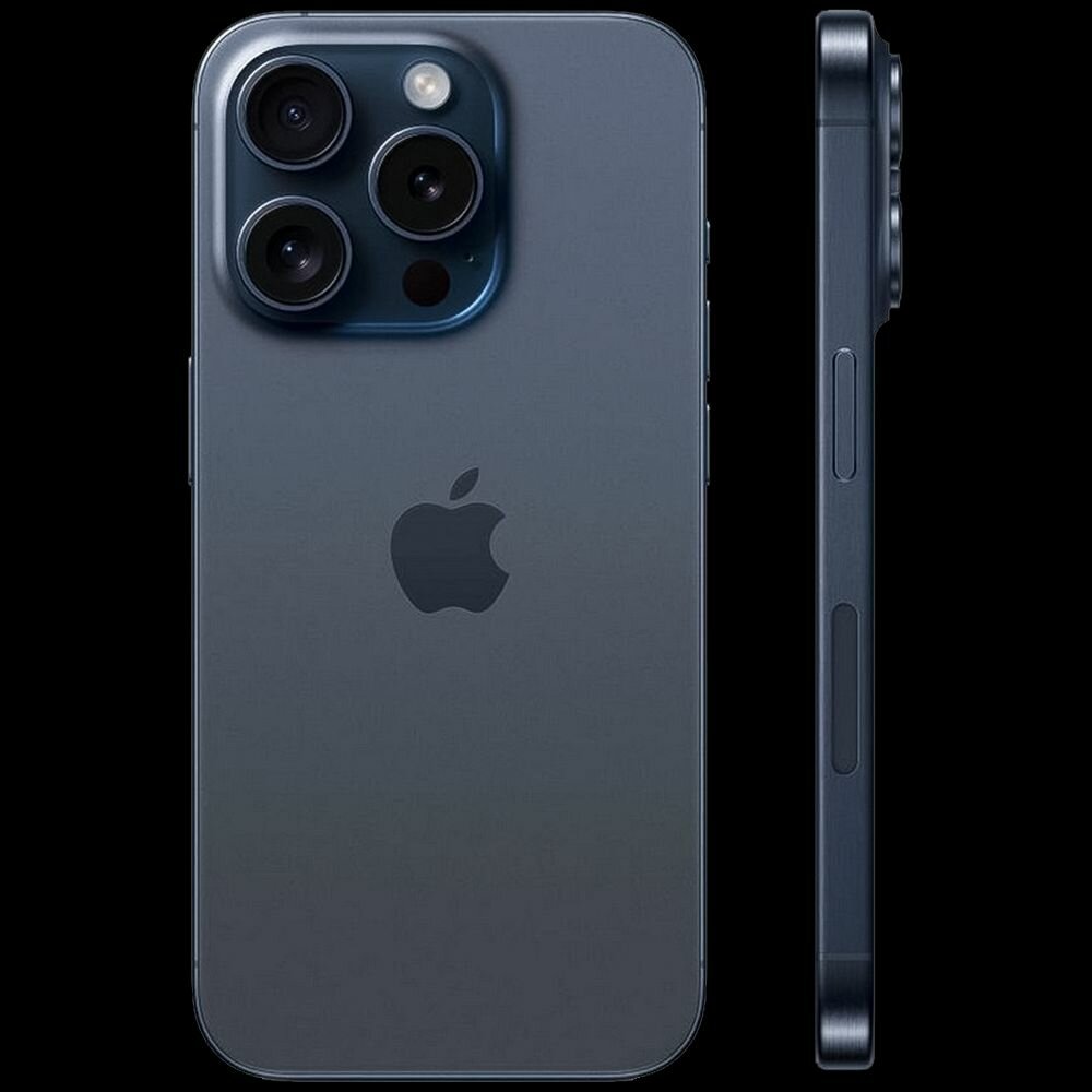 Смартфон Apple iPhone 15 Pro 256 Gb Blue Titanium Dual nano-SIM, синий титан, без RuStore/MAX — фото 1
