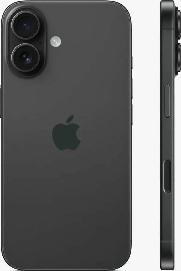 Смартфон Apple iPhone 16 128 ГБ, Dual: nano SIM + eSIM, Black — фото 1