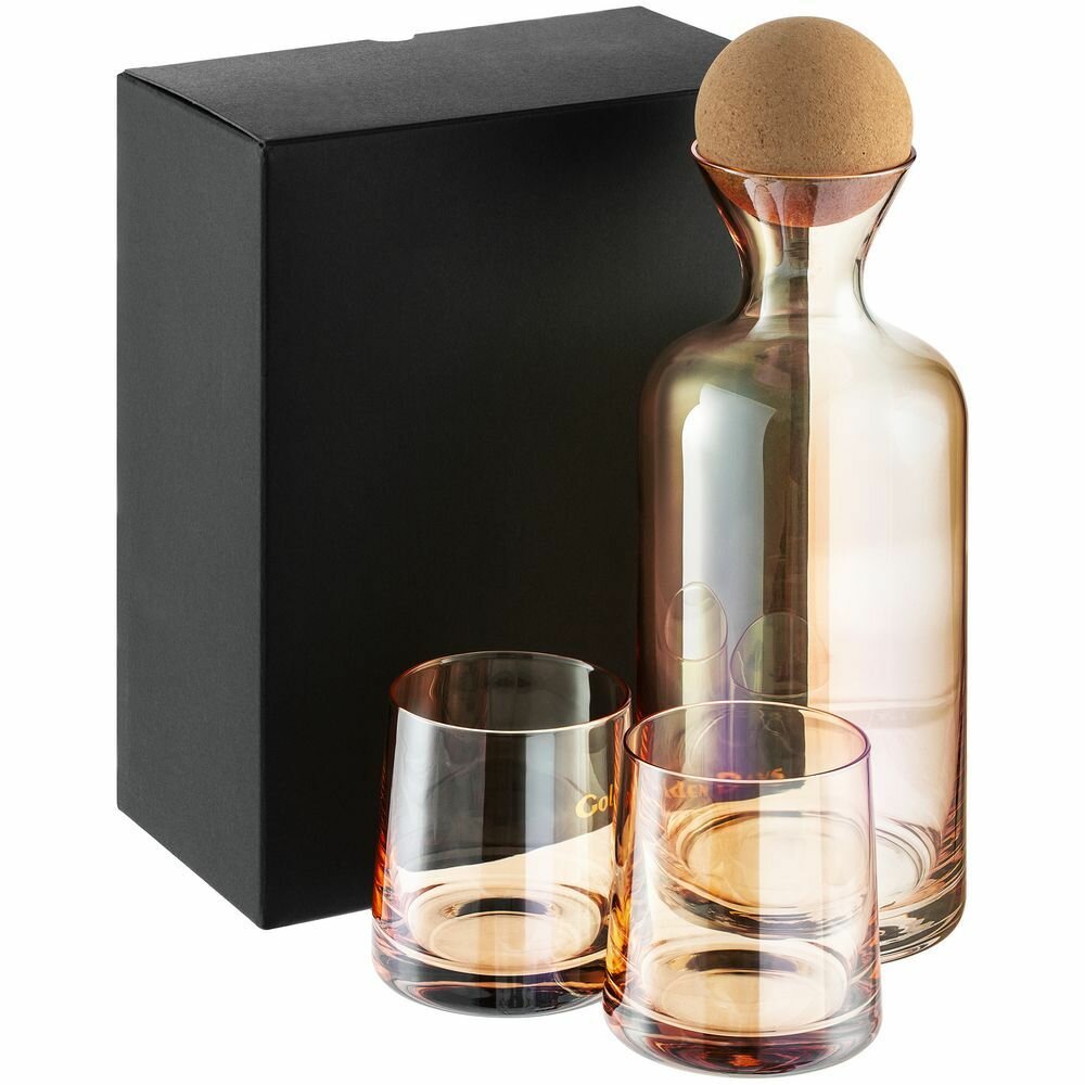 Набор бокалов Golden Days стекло 250мл с декантером 1 литр подарочная упаковка