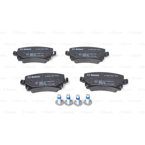 Колодки тормозные дисковые комплект Audi Seat Skoda Volkswagen, BOSCH 0 986 494 053 (1 шт.)