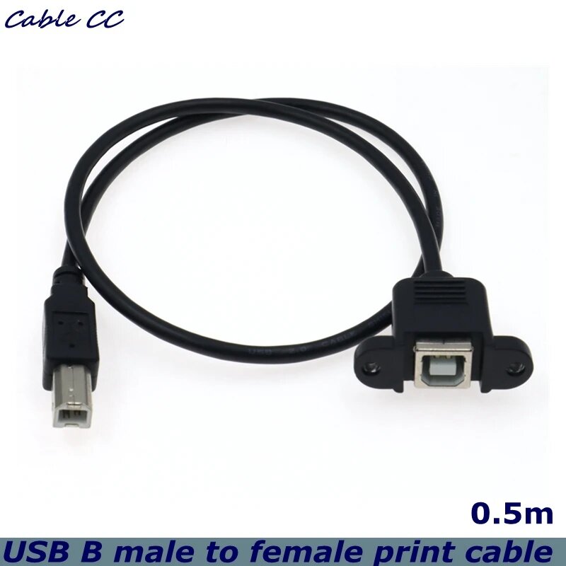 50 см USB Тип B штекер-Тип B разъем для принтера Удлинительный кабель для сканера с магнитными отверстиями, 0.5m