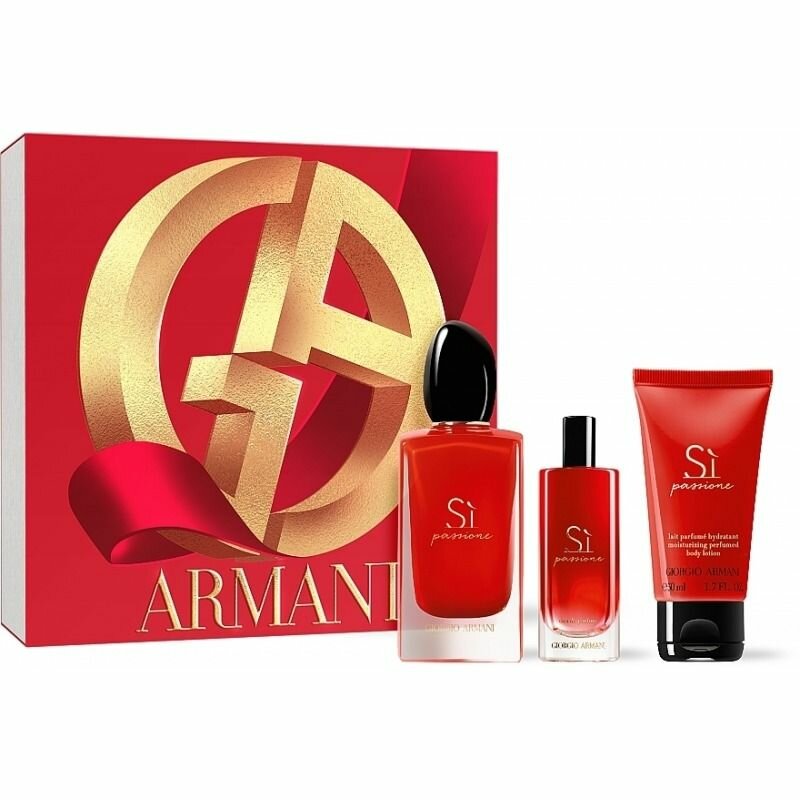 Armani si passione набор: парфюмерная вода жен. 100ml+15ml и лосьон д/тела 50ml марка