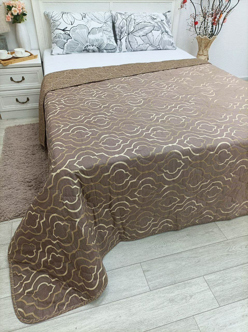 Kerimov Group покрывало 2-х спальное стеганное хлопок 100% 172х205 см