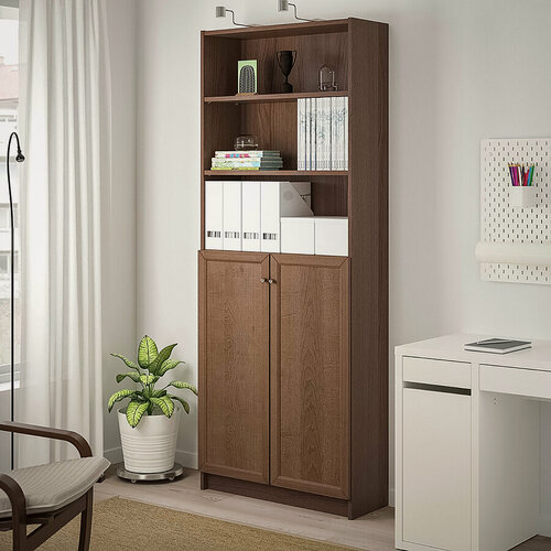 Изображение товара Стеллаж Билли 23 Орех Экко 9459 NOW 80x30x202 см, коричневый Дом мебели для вас