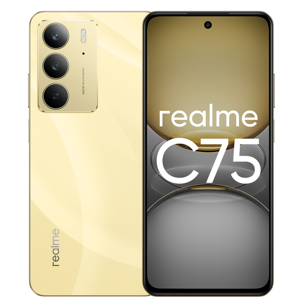 Смартфон realme C75 8/128 ГБ Ростест, Dual nano SIM, золотой — фото 1