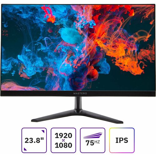 Монитор 238 Mastero Base S2422H IPS 1920x1080 черный 1102200₽