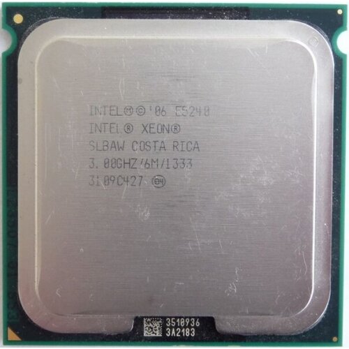 Процессор Intel Xeon E5240 Wolfdale LGA771, 2 x 3000 МГц, OEM процессор intel xeon x5260 wolfdale lga771 2 x 3330 мгц oem